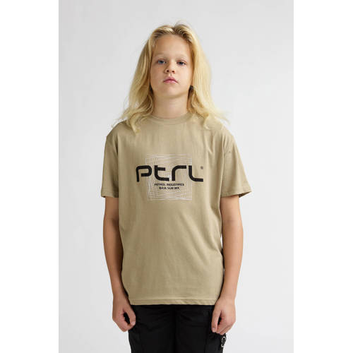 Petrol Industries T-shirt zand Beige Jongens Katoen Ronde hals Printopdruk - maat 164 afbeelding