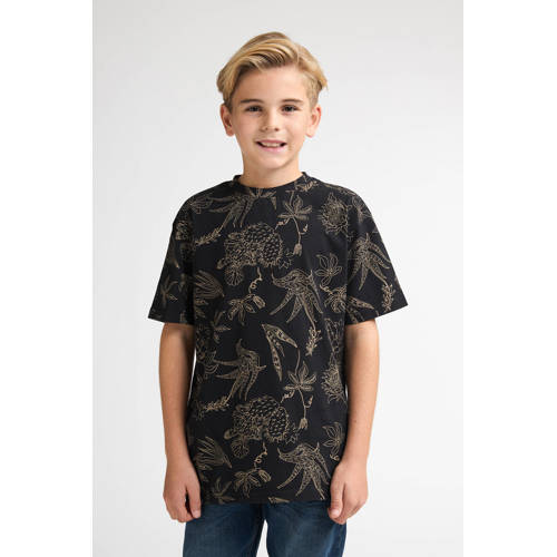 Petrol Industries T-shirt zwart Jongens Katoen Ronde hals All over print - maat 176 afbeelding