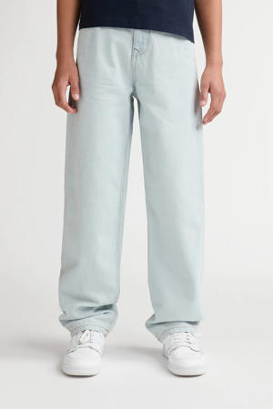 loose fit jeans light blue denim