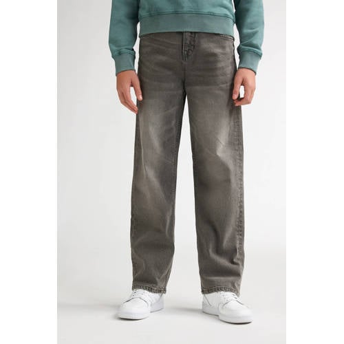 Petrol Industries loose fit jeans grey denim Grijs Effen - maat 146 afbeelding
