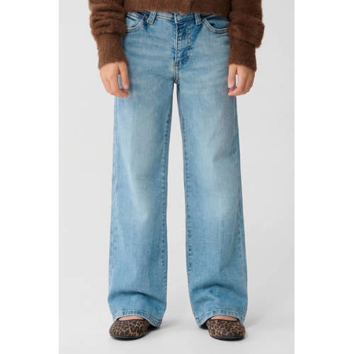 Shoeby high waist flared jeans light blue denim Blauw Effen