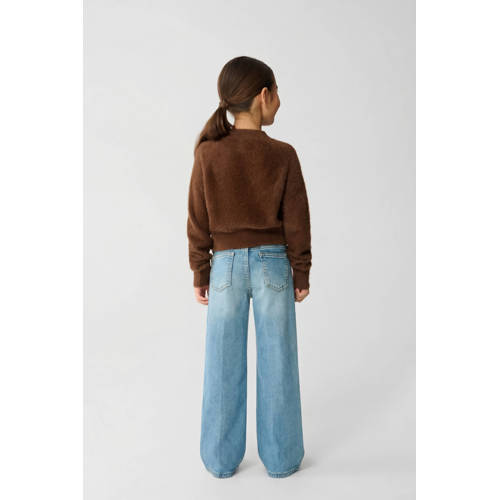 Shoeby high waist wide leg jeans wide leg jeans light blue denim Blauw - maat 116 afbeelding