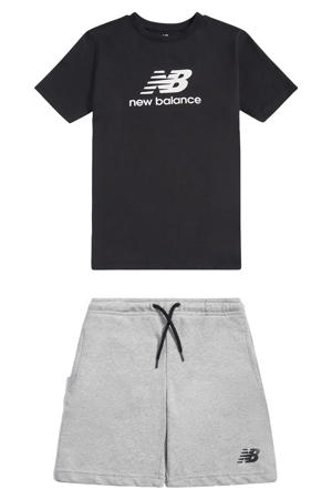 T-shirt + short zwart/grijs