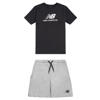 New Balance T-shirt + short zwart/grijs