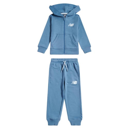 New Balance trainingspak blauw Set Jongens/Meisjes Katoen Capuchon Effen - maat 122 afbeelding