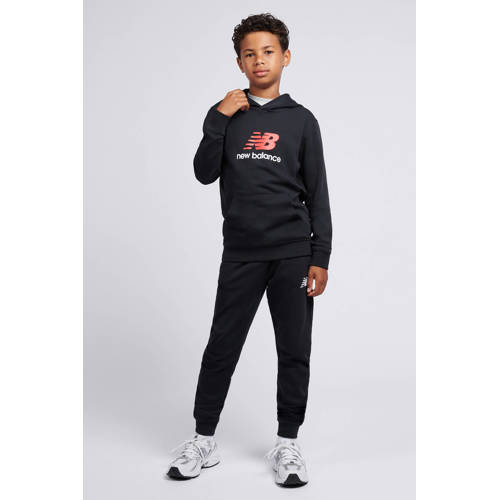 New Balance hoodie zwart Sweater Jongens/Meisjes Katoen Capuchon Printopdruk - maat 140-146 afbeelding
