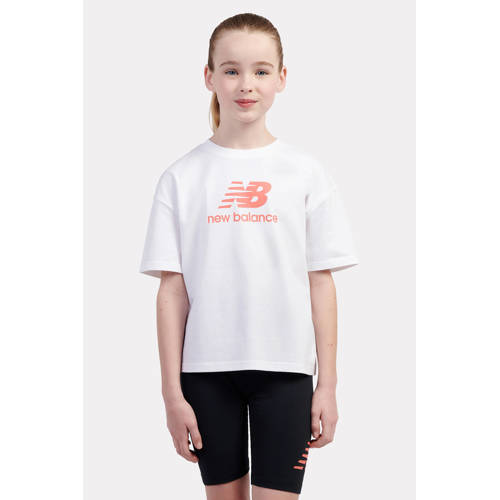 New Balance sportset wit/zwart Meisjes Katoen Ronde hals Printopdruk - maat 140-146 afbeelding