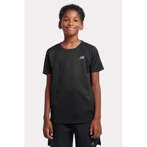 New Balance sportshirt zwart T-shirt Jongens/Meisjes Polyester Ronde hals - maat 176 afbeelding