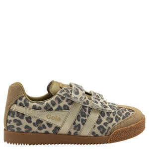 Harrier Safari suède sneakers panterprint bruin/goud