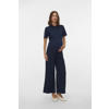 MAMALICIOUS wide leg high waist zwangerschaps casual broek donkerblauw