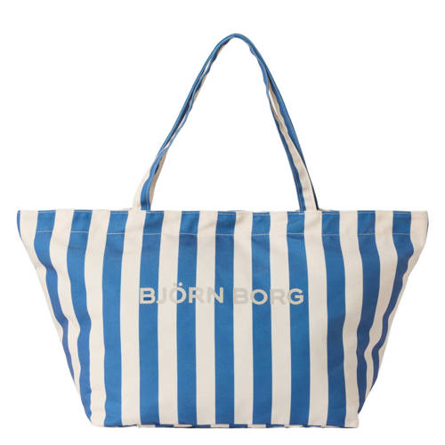 Björn Borg gestreepte strandtas Beach blauw/wit Jongens/Meisjes Polyester afbeelding
