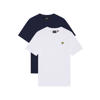 Lyle & Scott T-shirt - donkerblauw / wit (set van 2)