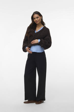 high waist zwangerschaps casual broek zwart