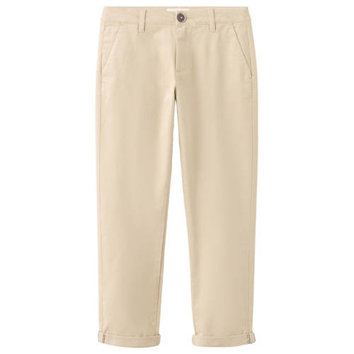 Mango Kids regular chino beige Broek Jongens Stretchkatoen Effen - maat 134 afbeelding