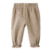 Mango Kids gebloemde casual broek lichtbruin