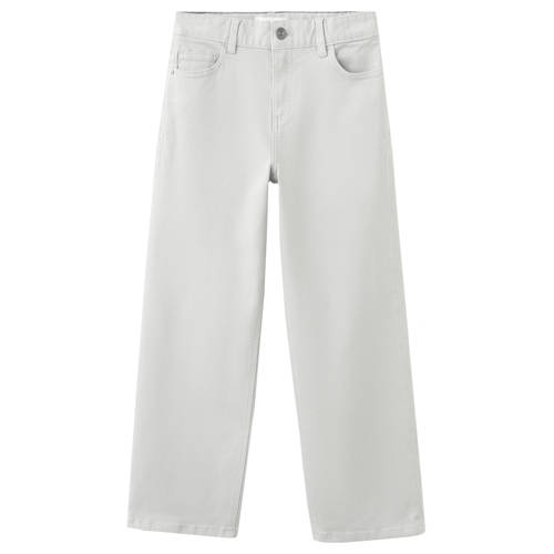 Mango Kids casual broek lichtgrijs Jongens Stretchkatoen All over print - maat 152 afbeelding