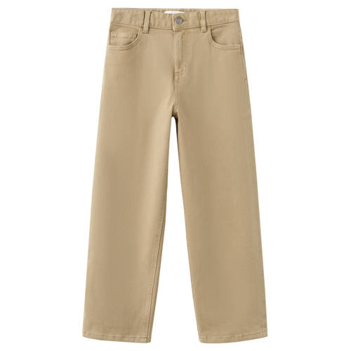 Mango Kids casual broek lichtbruin Jongens Stretchkatoen All over print - maat 164 afbeelding