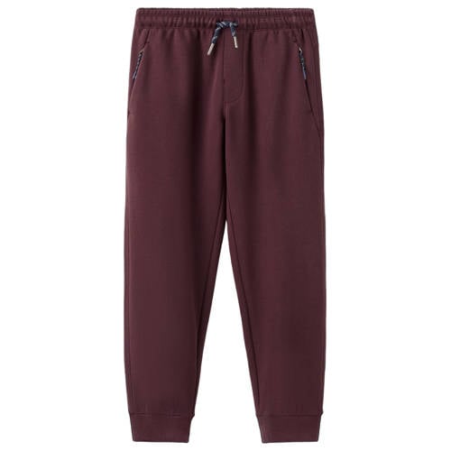 Mango Kids casual broek donkerrood Jongens Sweat Effen - maat 128 afbeelding
