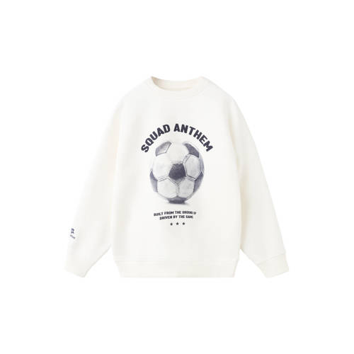 Mango Kids sweater wit Printopdruk - maat 140 | Sweater van Mango Kids afbeelding