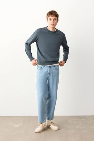 regular waist regular fit jeans light blue denim