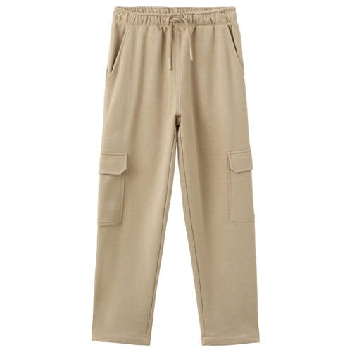 Mango Kids cargobroek zand Beige Meisjes Sweat Effen - maat 122 afbeelding