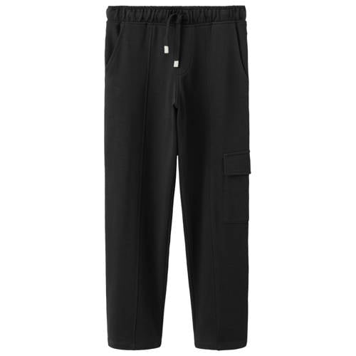 Mango Kids cargobroek zwart Jongens Sweat Effen - maat 152 afbeelding