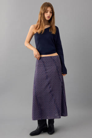 maxi rok marineblauw
