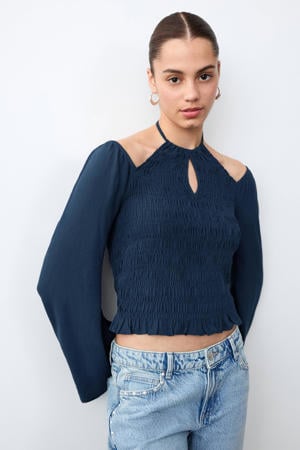 blousetop marineblauw
