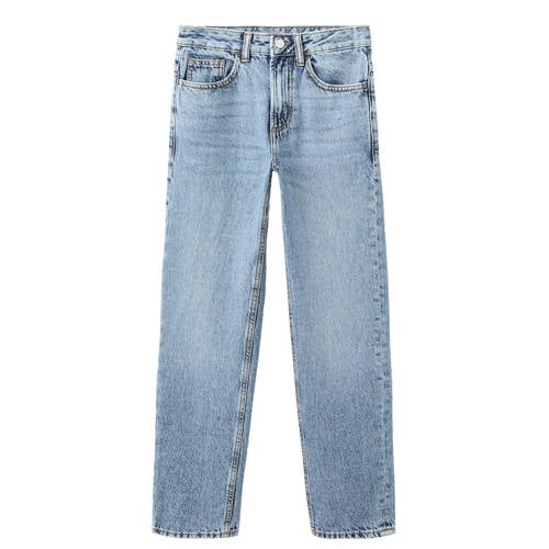 MANGO TEEN tapered jeans light blue denim Blauw Effen - maat 42 afbeelding