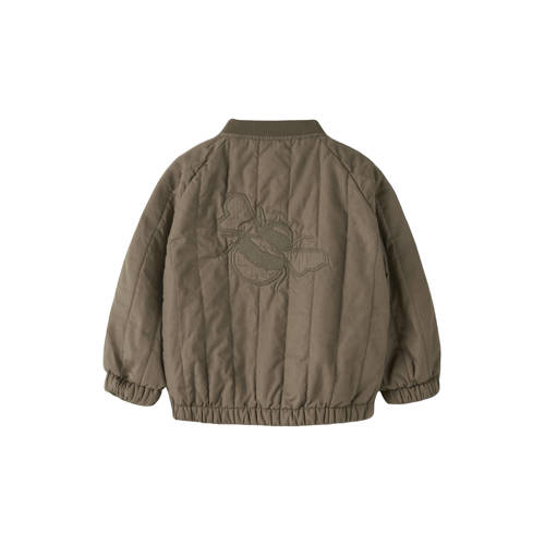 LIL' ATELIER BABY bomberjack bruin Jas Jongens Katoen Ronde hals Effen