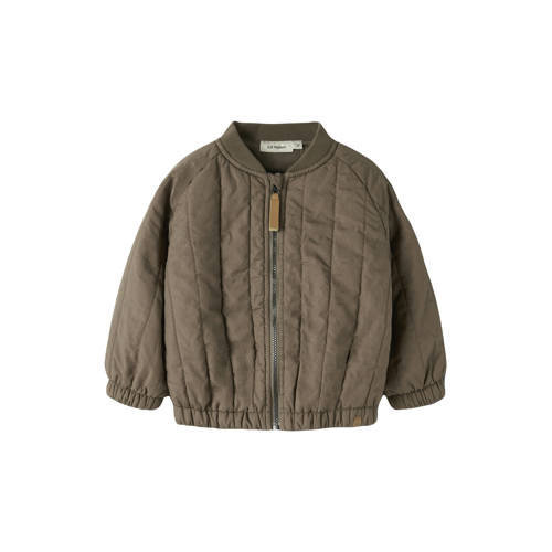 LIL' ATELIER BABY bomberjack bruin Jas Jongens Katoen Ronde hals Effen - maat 68 afbeelding