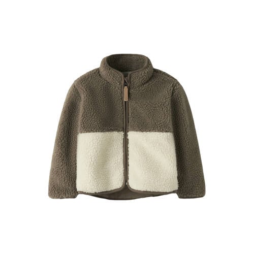 LIL' ATELIER MINI teddy jas bruin Meerkleurig - maat 110 afbeelding