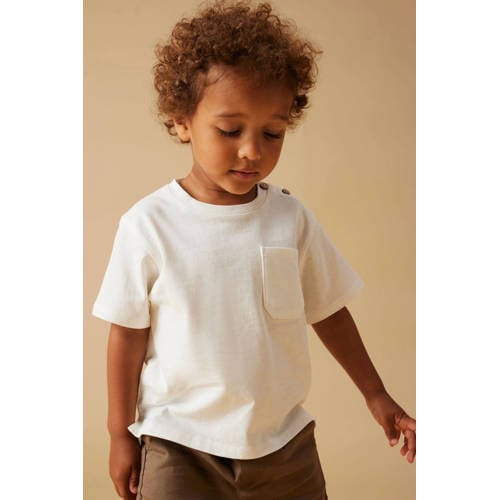 LIL' ATELIER MINI T-shirt wit Jongens Katoen Ronde hals Effen - maat 110 afbeelding