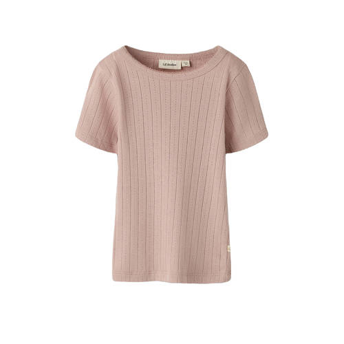 LIL' ATELIER MINI T-shirt roze Meisjes Katoen Ronde hals Effen - maat 104 afbeelding