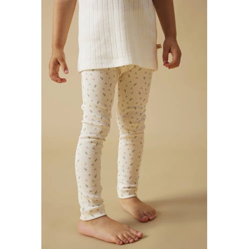 LIL' ATELIER MINI Legging Wit Meisjes Katoen Bloemen - maat 110 afbeelding