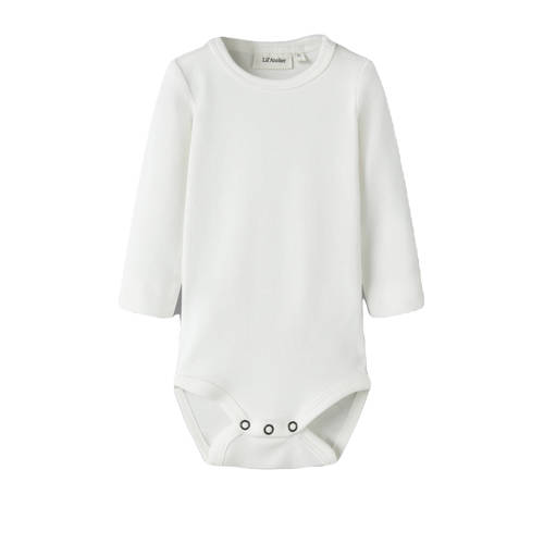 LIL' ATELIER BABY romper wit Jongens/Meisjes Katoen Ronde hals Effen - maat 68 afbeelding