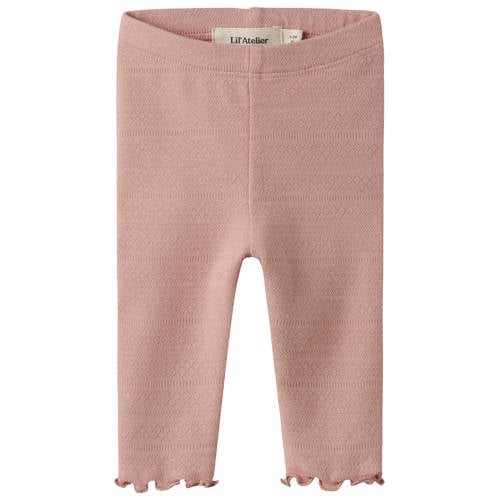 LIL' ATELIER BABY slim legging oudroze Meisjes Katoen Effen - maat 74 afbeelding