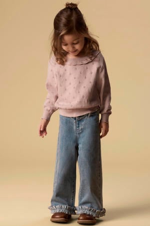 NMFDAMLA wide leg jeans dark blue denim
