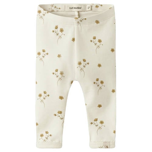 LIL' ATELIER BABY slim legging ecru Meisjes Katoen - maat 80 afbeelding