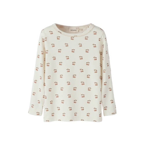 LIL' ATELIER MINI longsleeve wit Meisjes Katoen Ronde hals All over print - maat 110 afbeelding