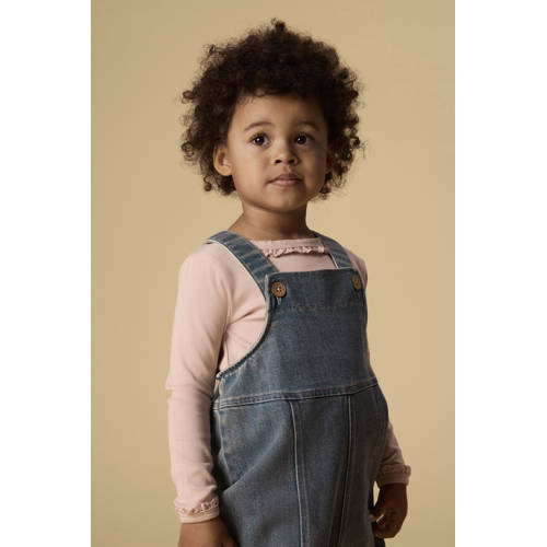 LIL' ATELIER MINI longsleeve beige Meisjes Katoen Ronde hals Effen - maat 92 afbeelding