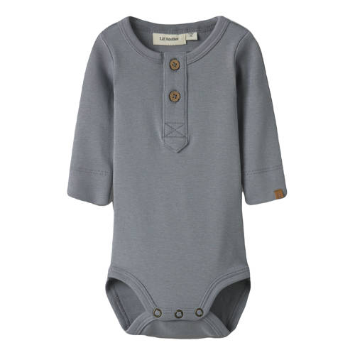 LIL' ATELIER BABY romper blauw Jongens Katoen Ronde hals Effen