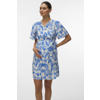 VERO MODA MATERNITY zwangerschaps wikkeljurk blauw/wit