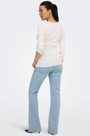Olmblush high waist zwangerschaps flared jeans light blue denim