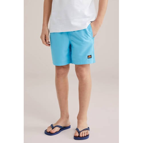 WE Fashion zwemshort blauw Jongens Polyester Effen - maat 158/164 afbeelding