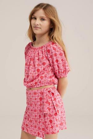off shoulder top roze