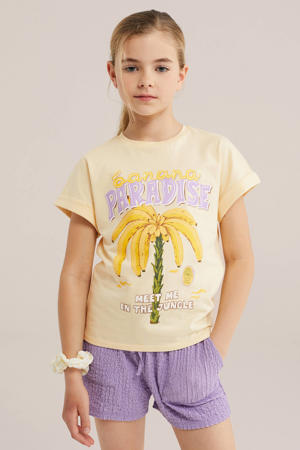 T-shirt lichtgeel