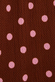 thumbnail: WE Fashion palazzo broek donkerbruin/roze