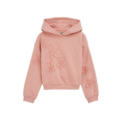 WE Fashion hoodie zalm Sweater Roze Effen - maat 98/104 afbeelding