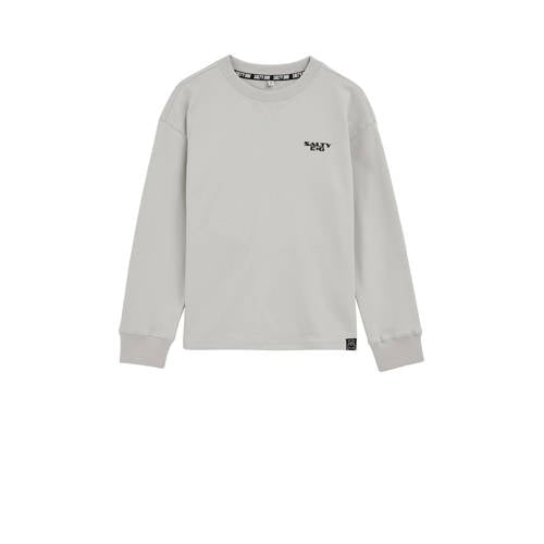 Salty Dog longsleeve grijs melange Jongens Katoen Ronde hals Backprint - maat 134/140 afbeelding